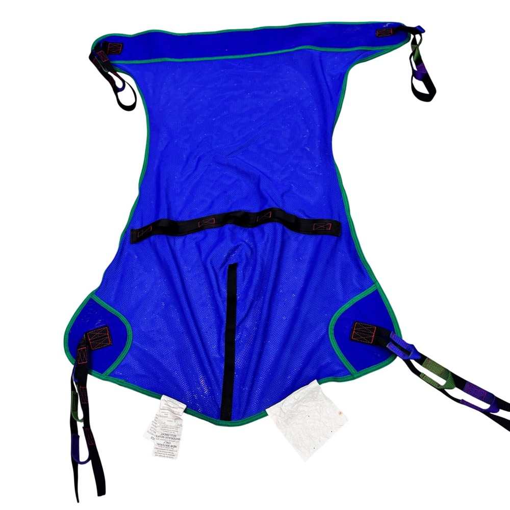 Invacare R111 Full Body Patient Lift Sling Large Blue Mesh 450lb Capacity